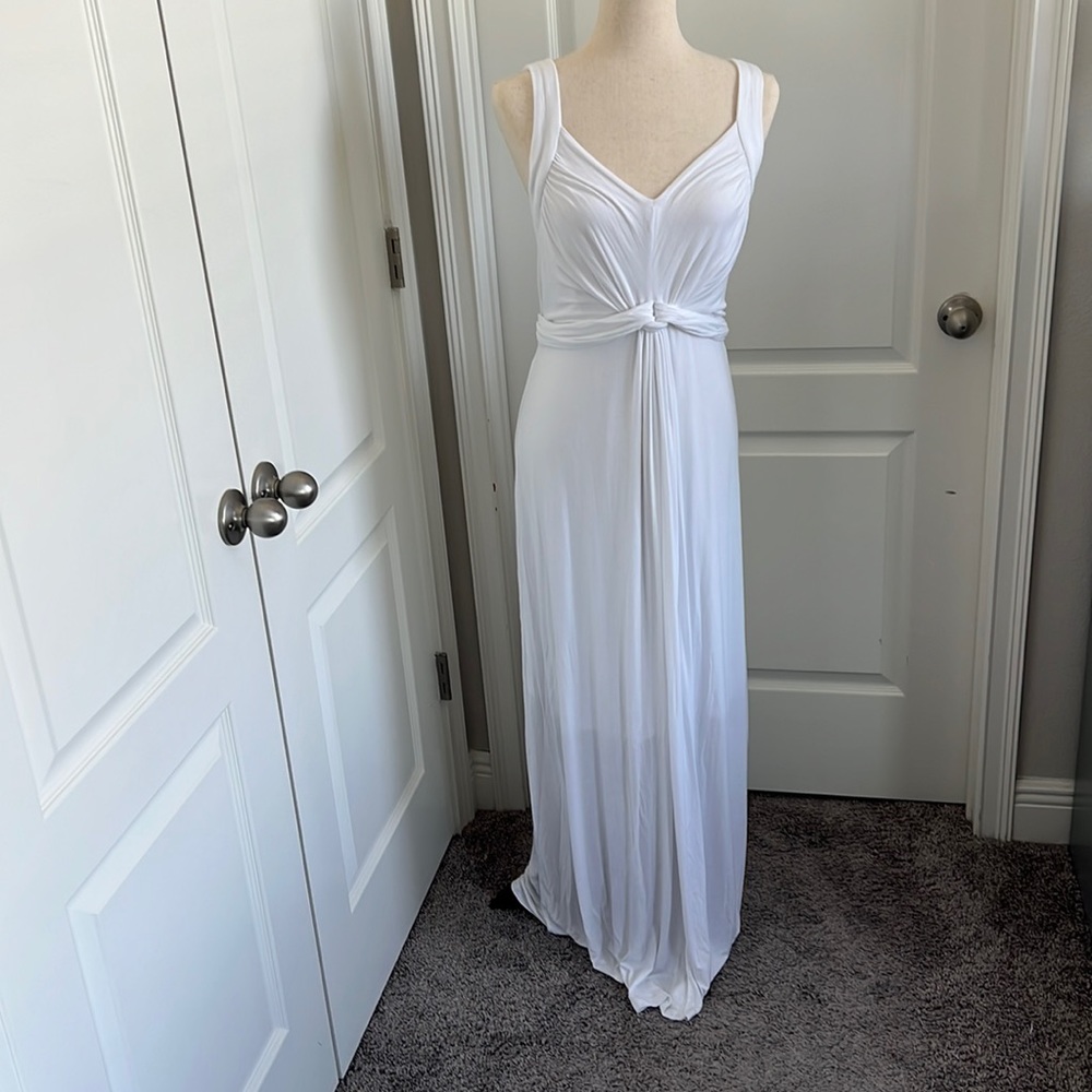 Like new Motherhood Maternity white maxi size M. Short slip attached underneath.